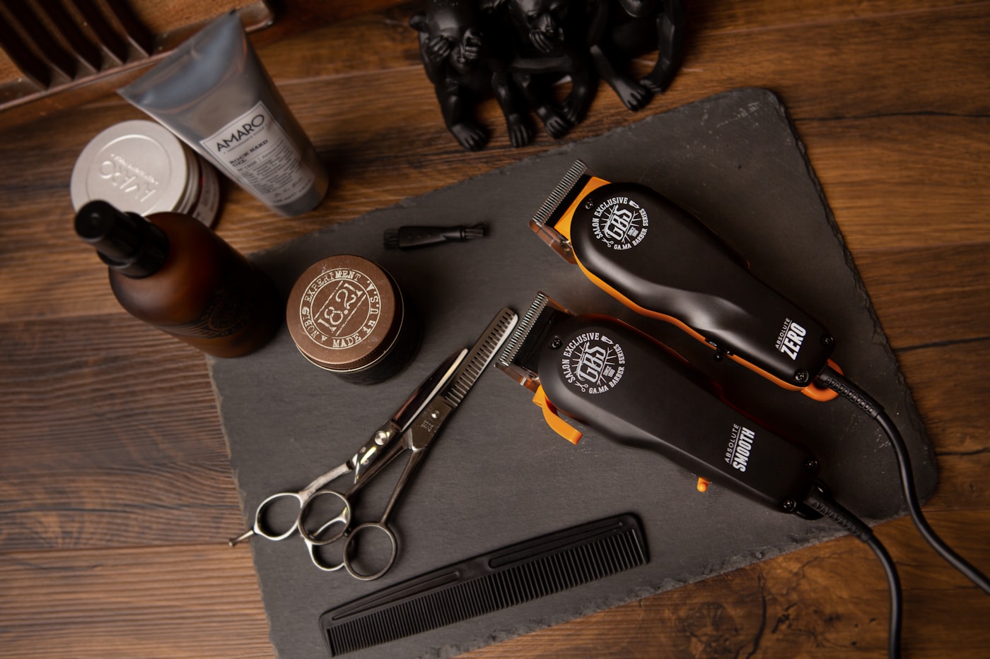 Close-up of a traditional barber shave